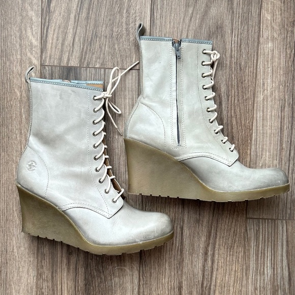 Dr. Martens Marcie Grey Wedge Boots | 10 - Picture 15 of 15